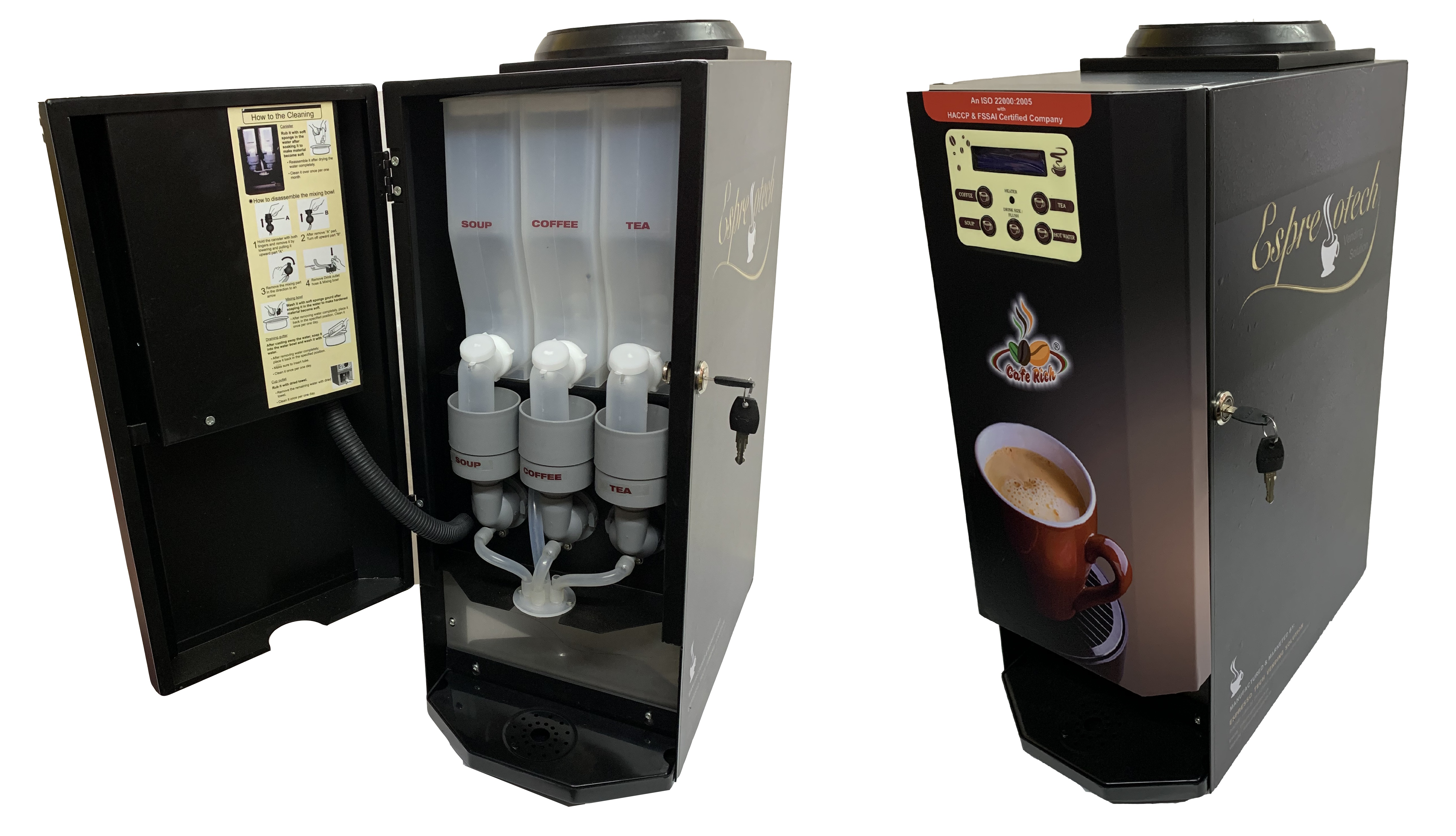 Digital Fully Automatic 3 Option + Hot Water Vending Machine